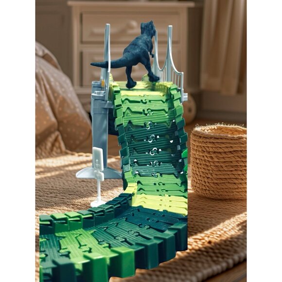 Dinosaur Toys Flexible Track Car Race Set Learning Skills Toddler Kids Gift 3+ - Picture 11 of 16